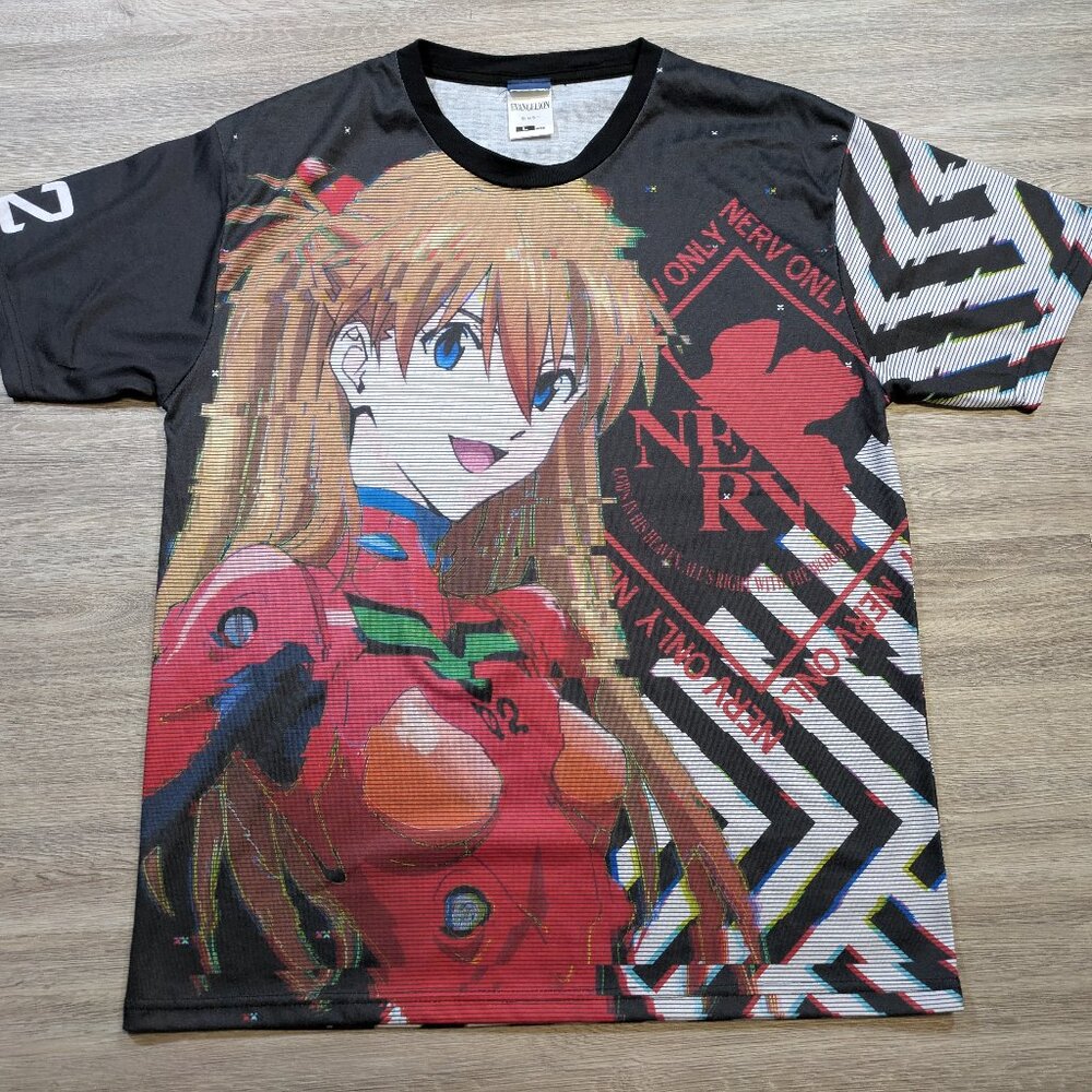 COSPA Neon Genesis Evangelion Asuka Men's Large T Shirt Graphic All Over Print